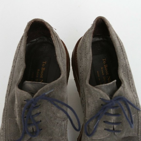 To Boot New York Spencer Grey Suede Leather Full Brogue Wingtip Derby Mens 8.5 main image 11